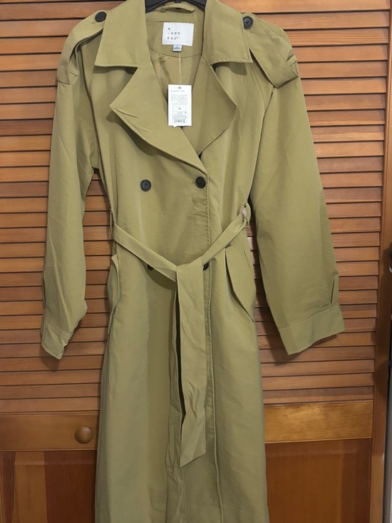 a new day Jackets & Blazers - a new day Olive Trench Coat with Belt